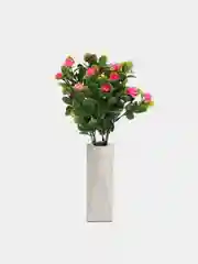 Цветы искусственные с мелкими цветочками, 5 веточек, высота 38 см