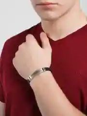 Серый металлик мужской браслет