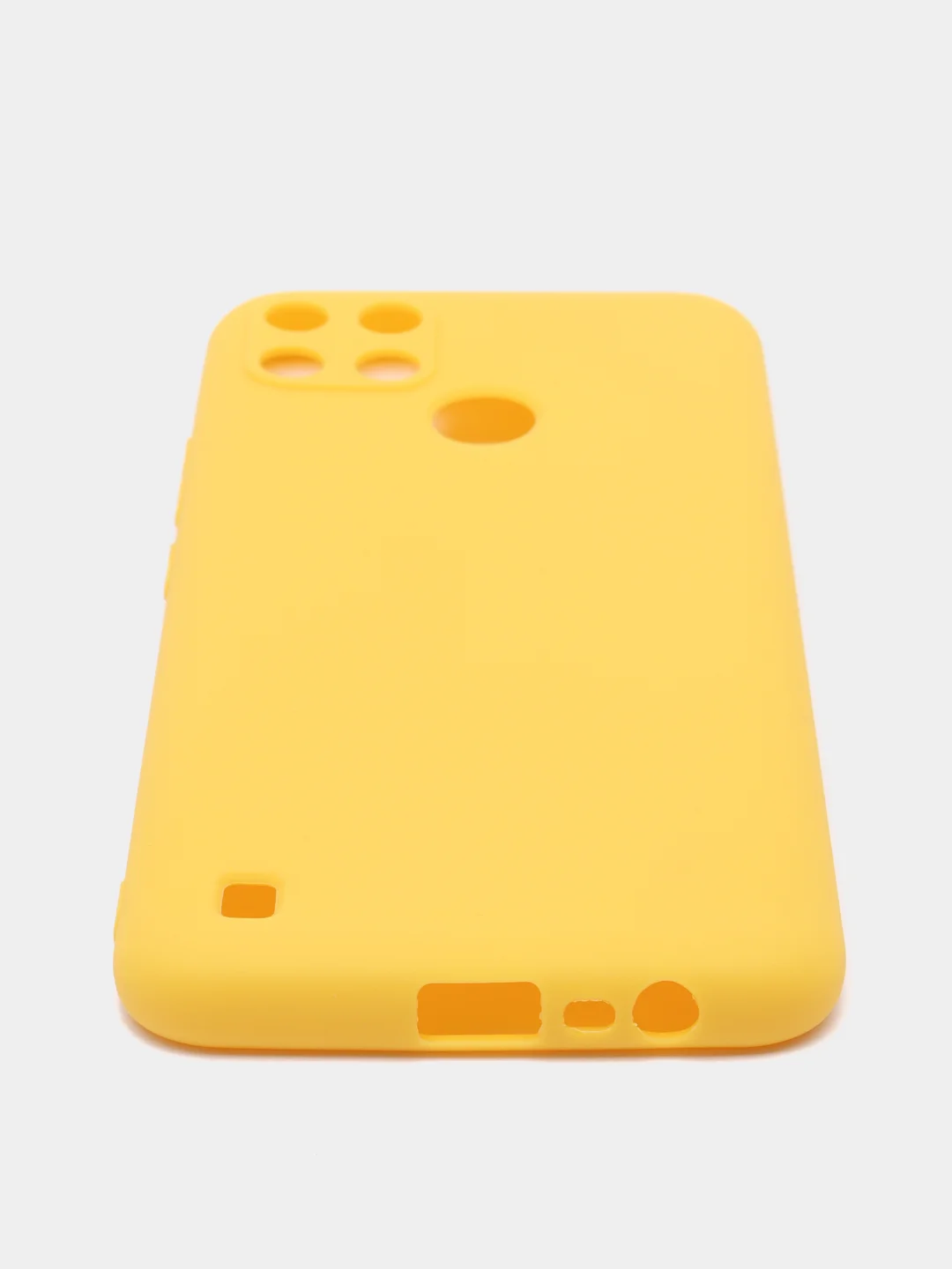 Желтый чехол для Realme C21Y, C25Y силиконовый