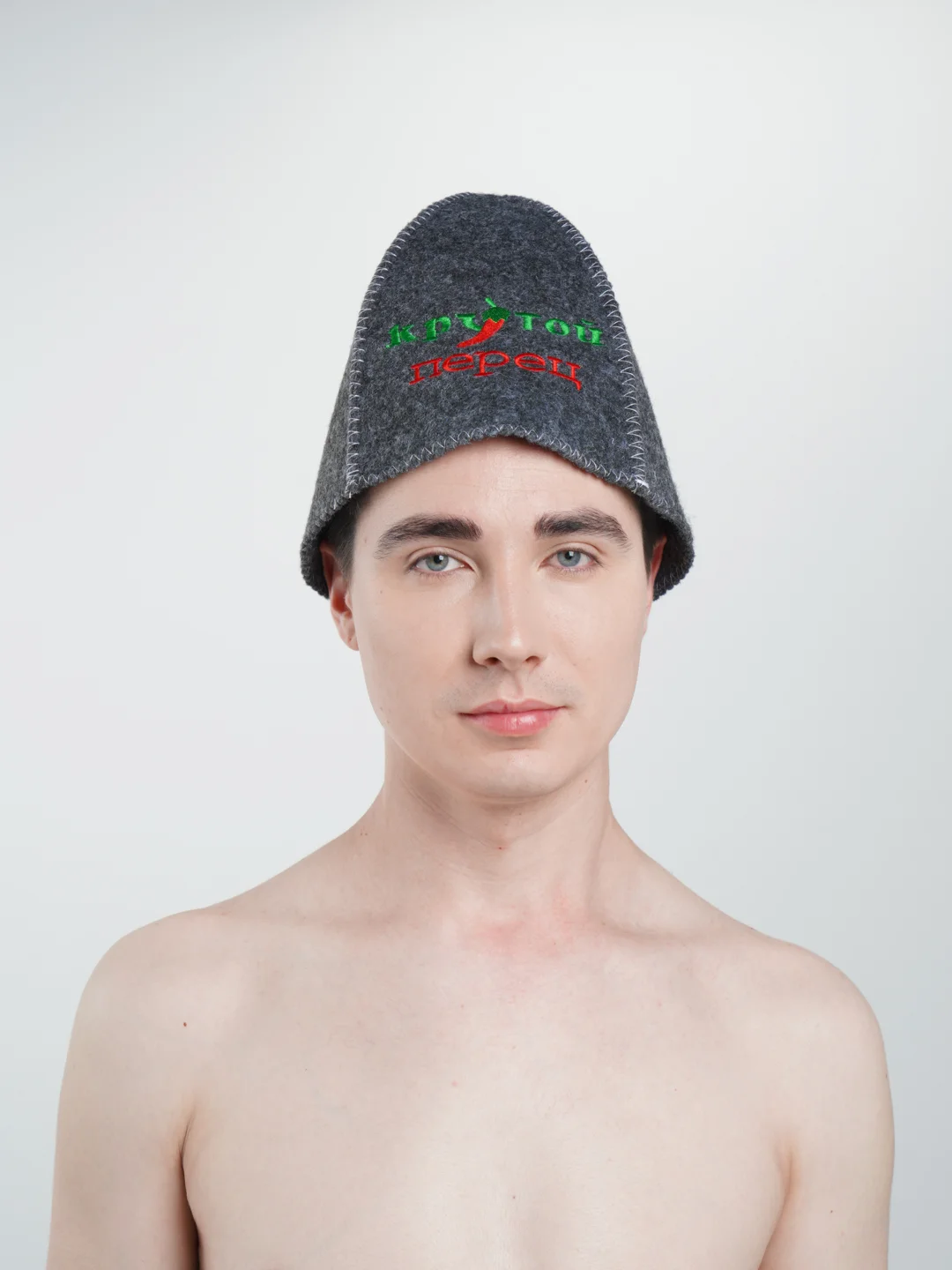 Оливковый шапка бани и сауны,  с вышивкой