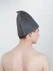 Оливковый шапка бани и сауны,  с вышивкой