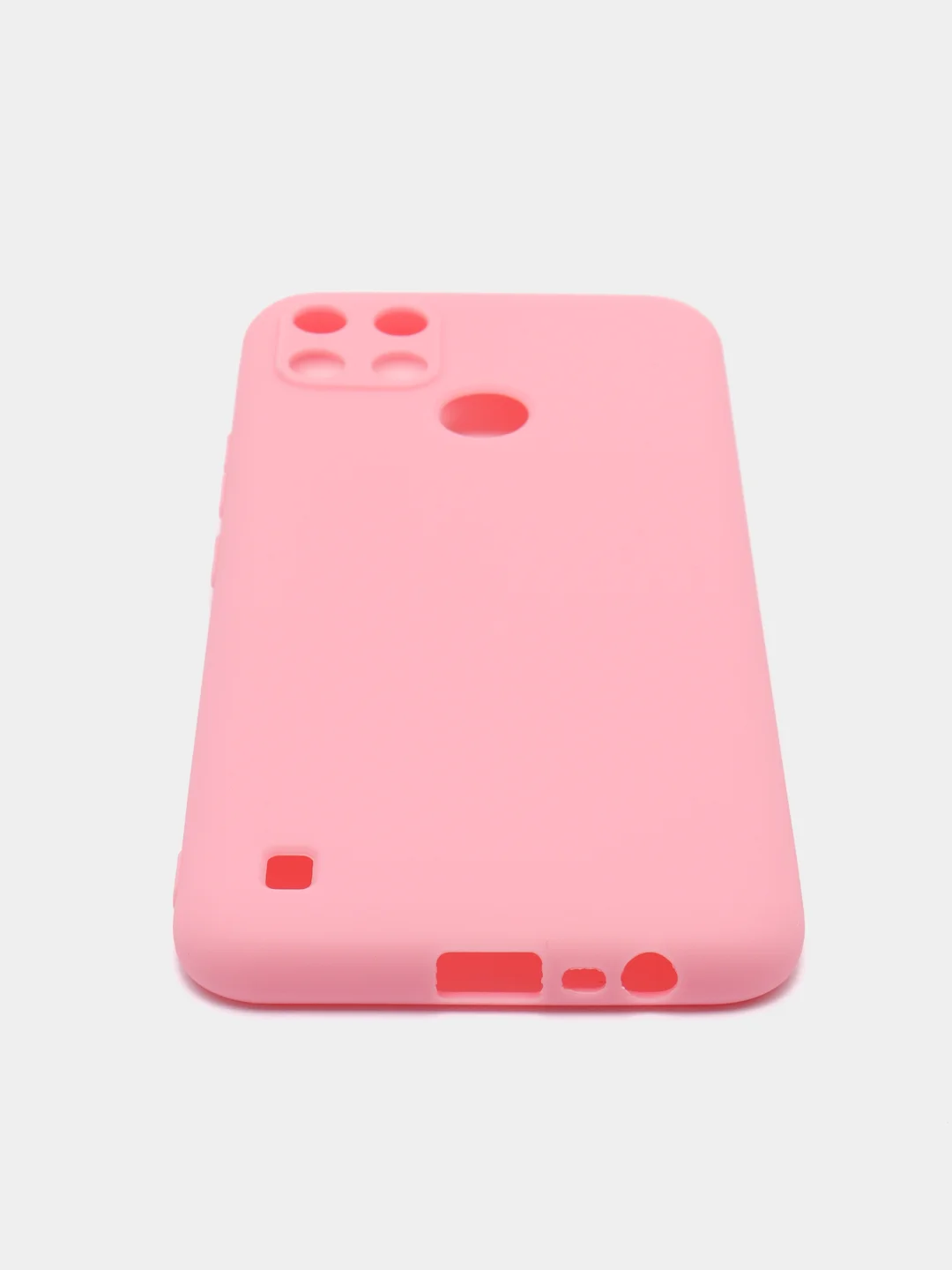 Розовый чехол для Realme C21Y, C25Y силиконовый