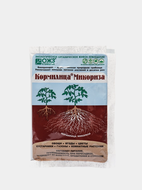 Кормилица Микориза, 30г, биопрепарат для стимуляции роста корневой системы, удобрение