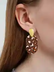 Серьги коричневые "Сердце