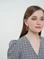 Серьги коричневые "Сердце