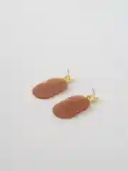 Серьги коричневые "Сердце