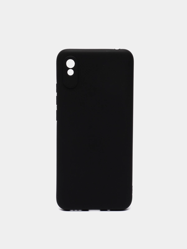 Силиконовый матовый черный чехол на Xiaomi Redmi 9A / Ксиаоми Редми 9а / 9 a