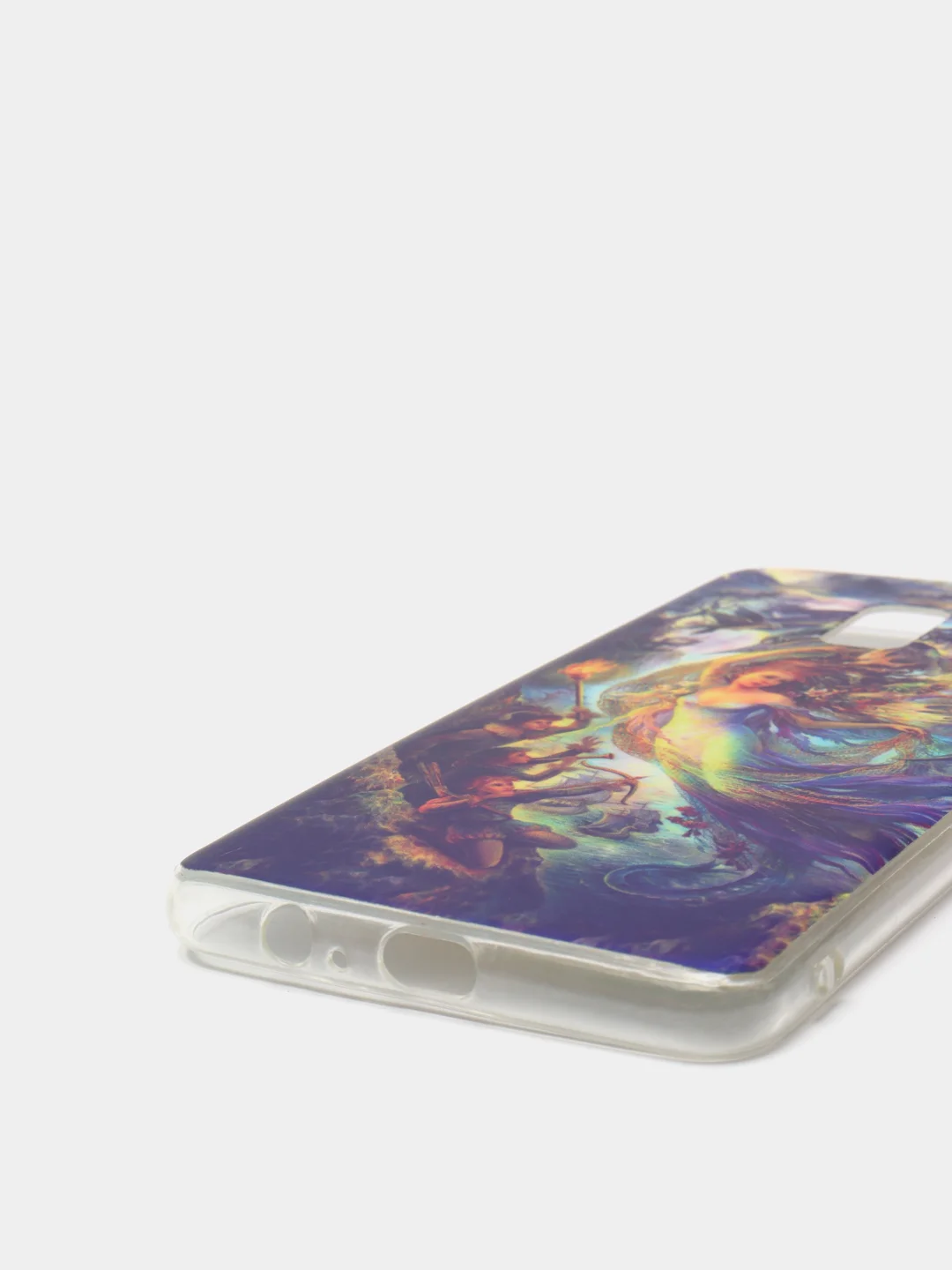 Голубой чехол Samsung Galaxy A8+ (A8 Plus), Самсунг Галакси А8+ (А8 Плюс) силиконовый с рисунком