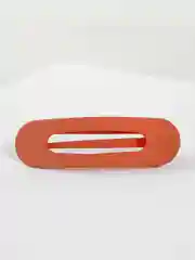 Терракотовый заколка крупная матовая