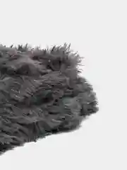 Угольный пушистый плед, бежевый