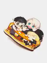 Значок деревянный по аниме "Юри на льду" (Yuri on Ice)