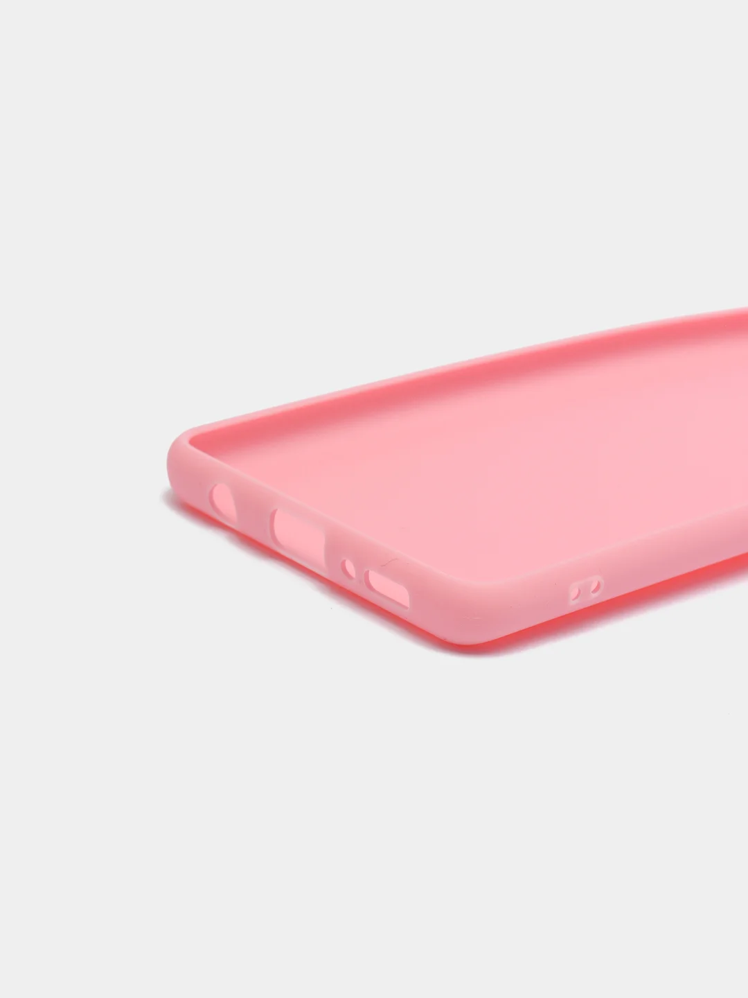 Розовый чехол силиконовый матовый для Samsung A42