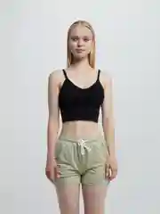 Зеленый шорты женские спортивные на резинке