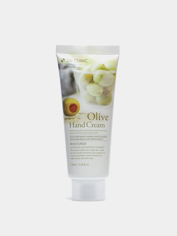 Крем для рук с оливой 3W CLINIC Olive Hand Cream, 100 мл