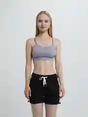 Черный шорты женские спортивные на резинке