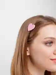 Белый заколка в виде сердечка, 2 шт