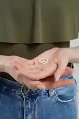 Кольцо из бисера "Сердце"