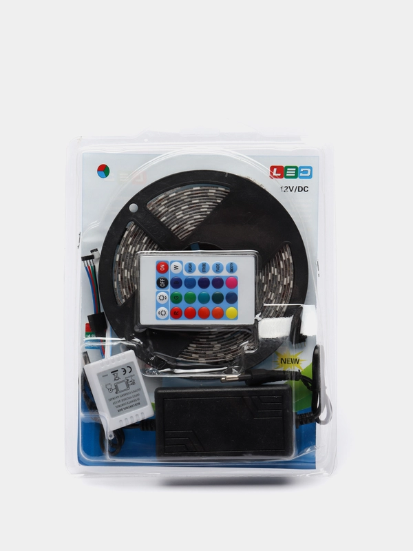 Светодиодная лента с пультом  длина 5 метров LED 5050smd 12v-60 rgb5 подсветка