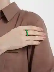 Лайм кольцо из бисера, цветное
