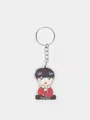 Бежевый меланж брелок на рюкзак "BTS"