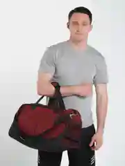 Алый сумка спортивная, через плечо, 35-55 л