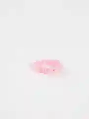 Розовый кольцо из бисера с бусинами