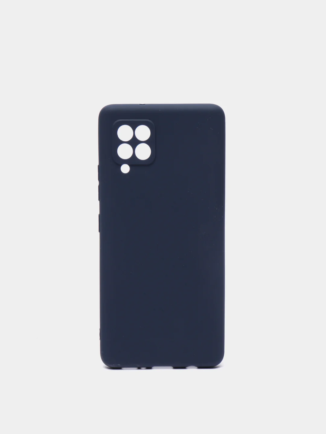 Темно-синий чехол Silicone Cover для Samsung Galaxy A12 / M12 силиконовый