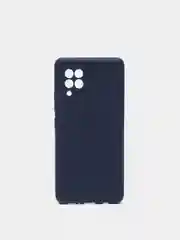 Темно-синий чехол Silicone Cover для Samsung Galaxy A12 / M12 силиконовый