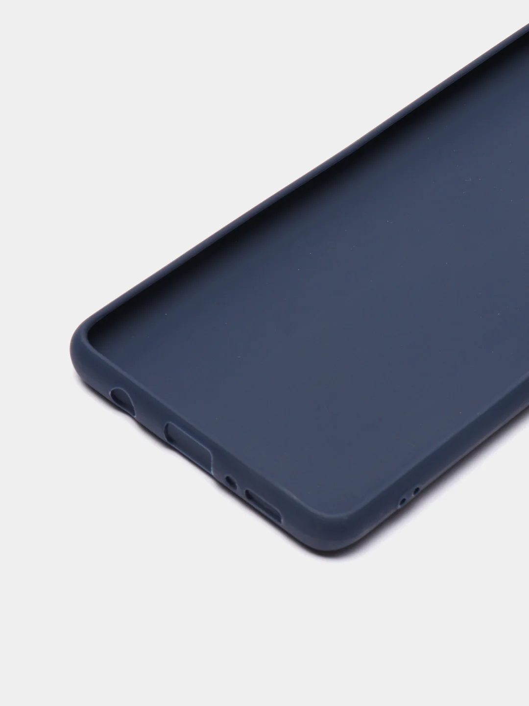 Темно-синий чехол Silicone Cover для Samsung Galaxy A12 / M12 силиконовый