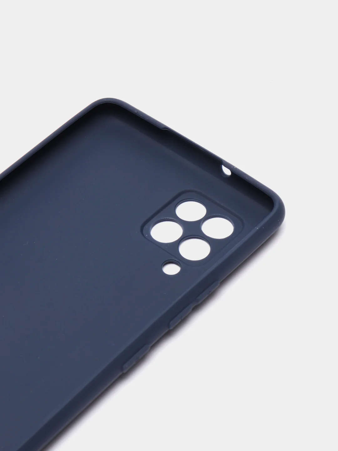 Темно-синий чехол Silicone Cover для Samsung Galaxy A12 / M12 силиконовый