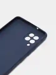 Темно-синий чехол Silicone Cover для Samsung Galaxy A12 / M12 силиконовый