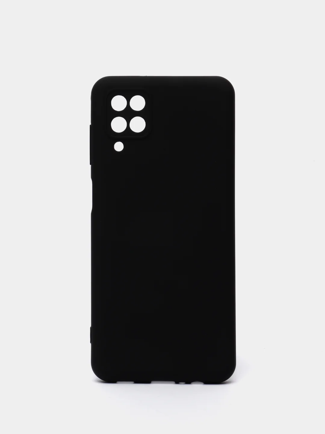 Черный чехол Silicone Cover для Samsung Galaxy A12 / M12 силиконовый
