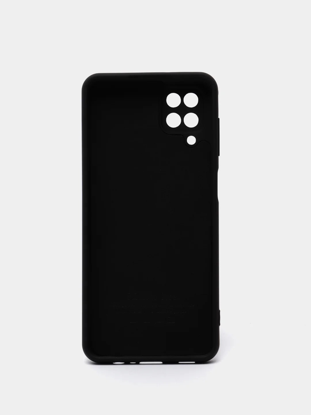 Черный чехол Silicone Cover для Samsung Galaxy A12 / M12 силиконовый