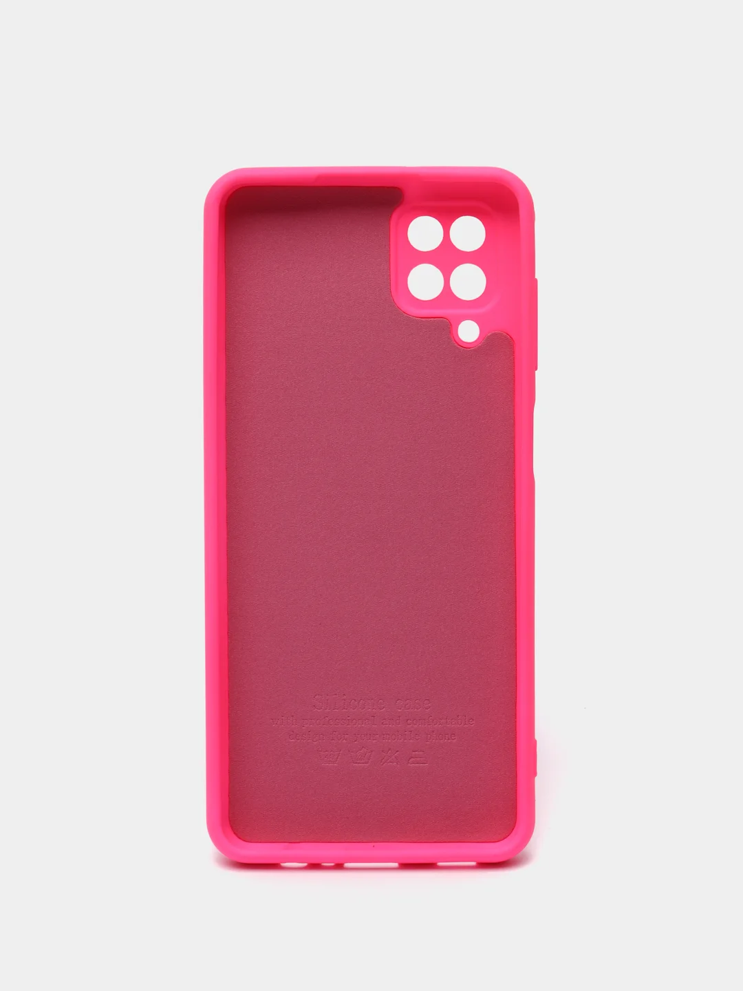 Фуксия чехол Silicone Cover для Samsung Galaxy A12 / M12 силиконовый