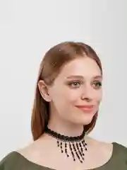 Серый чокер бархатный на шею украшение, чокер женский с подвеской,чокер сексуальный