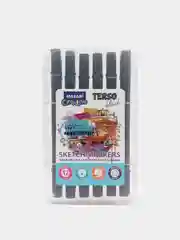 Набор маркеров для скетчинга TERSO Black Pastel, 12 цветов