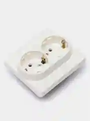 Розетка Inspiria 16А 250В 2х2P+E, немецкий стандарт, белый