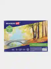 Холст на картоне BRAUBERG ART "CLASSIC", 25х35 см, грунтованный, 100% хлопок, мелкое зерно, 190620