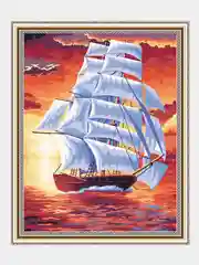 Голубой алмазная мозаика на подрамнике, 40*50 см