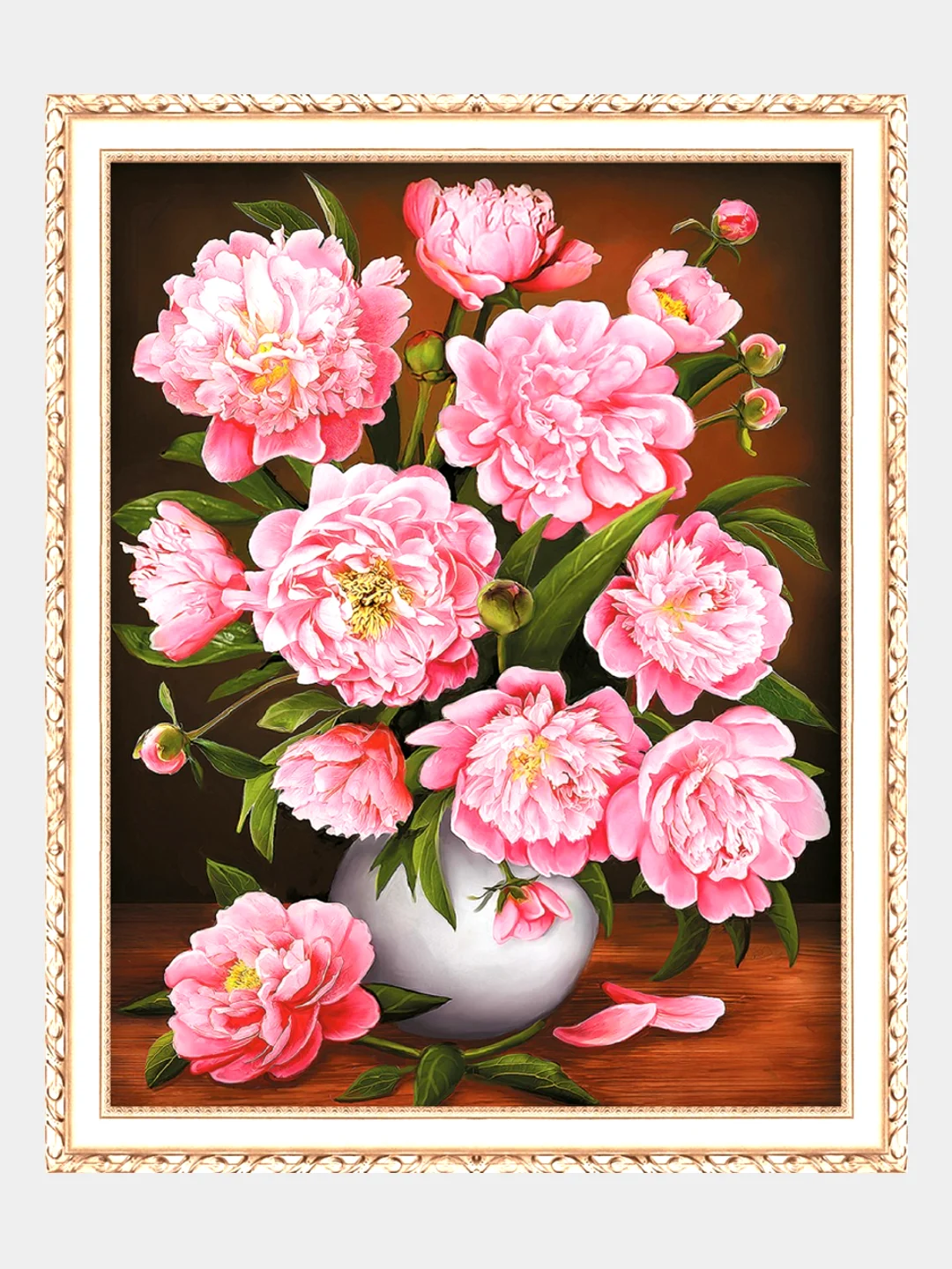 Розовый алмазная мозаика на подрамнике, 40*50 см