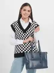 Сумка женская, тоут, сумка женская не кожаная, синяя, на плечо, школьная, классная