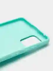 Бирюзовый чехол Samsung Galaxy Note 10 Lite, Самсунг Галакси Нот силиконовый с кольцом-держателем