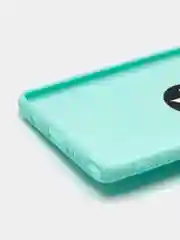 Бирюзовый чехол Samsung Galaxy Note 10 Lite, Самсунг Галакси Нот силиконовый с кольцом-держателем