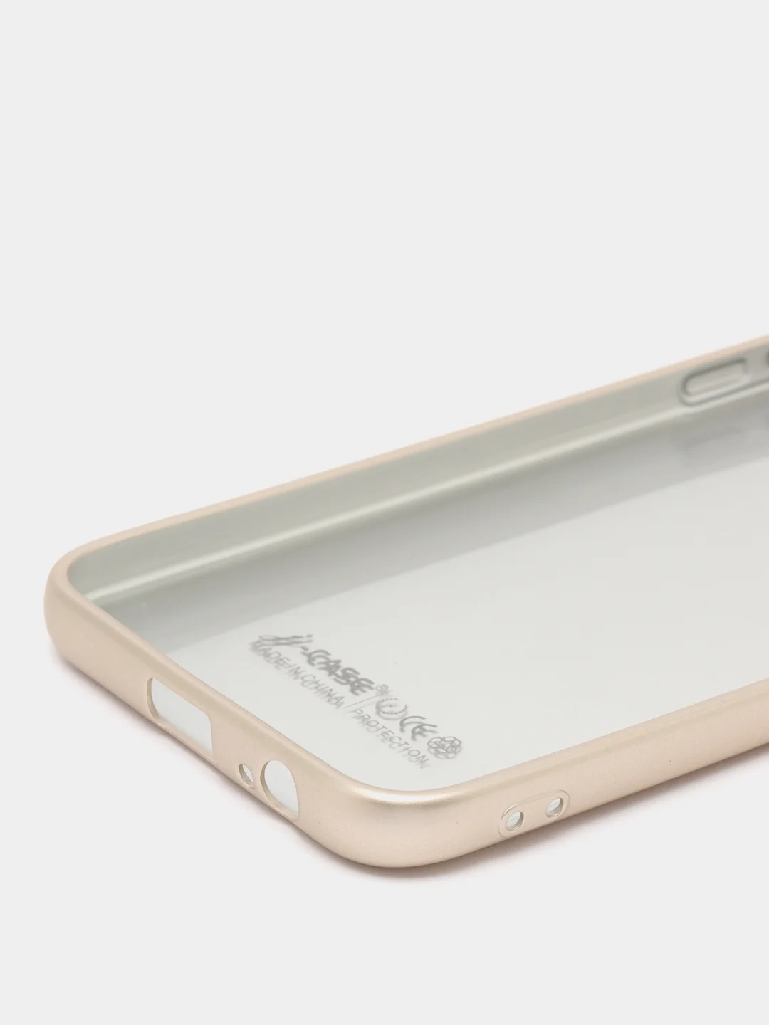 Золотой матовый силиконовый чехол Samsung J6