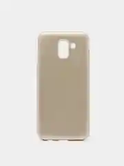 Золотой матовый силиконовый чехол Samsung J6