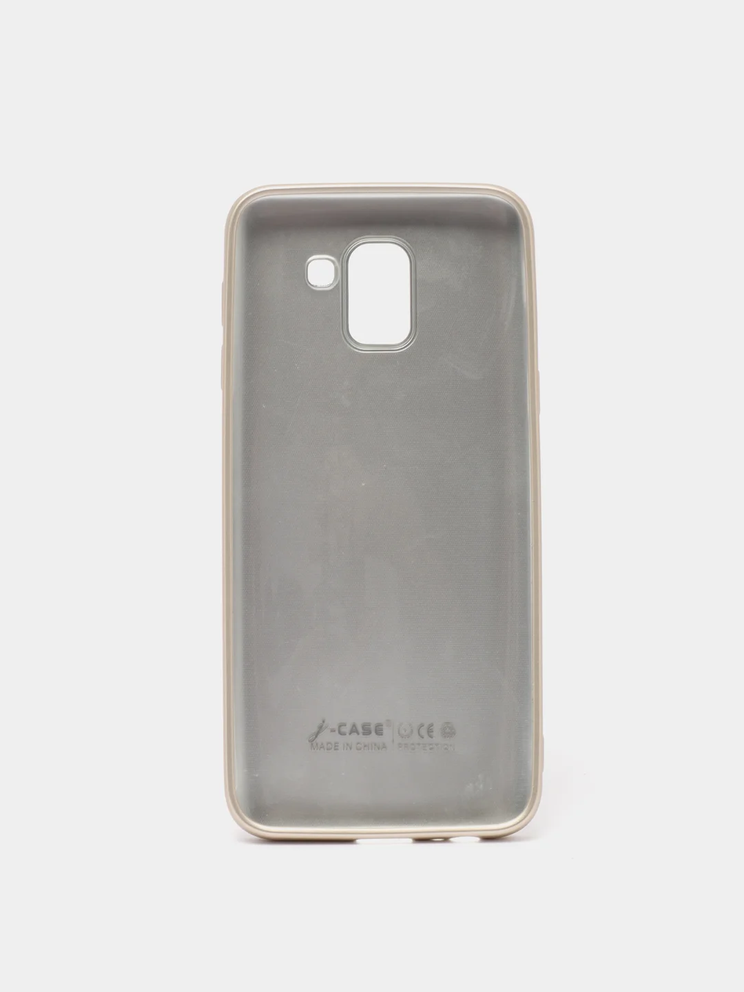 Золотой матовый силиконовый чехол Samsung J6
