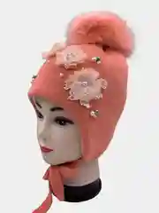 Коралловый шапка для девочек.Осень-зима.Два цвета