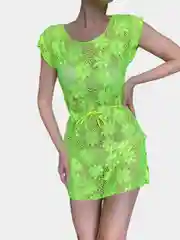 Салатовый туника пляжная