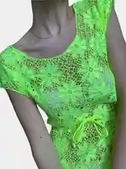 Салатовый туника пляжная