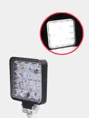 Белый линзованная вспышка ФСО LED, Стробоскоп для авто, светодиодная лампа 11х11 см (1 - 4 шт)